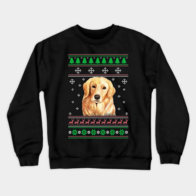 Cute Golden Retriever Dog Lover Ugly Christmas Sweater For Women And Men Funny Gifts Crewneck Sweatshirt by uglygiftideas